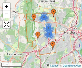 Area schools map